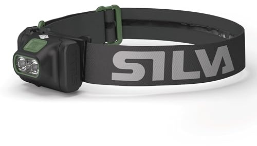 Silva Stirnlampe Batteriebetrieben Scout 3X - 300 Lumen - 2 Helligkeitsstufen 2 LED- 2 Farben Rot & Weiß Kopflampe Rotlicht - Outdoor Stirnlampe Sport Joggen