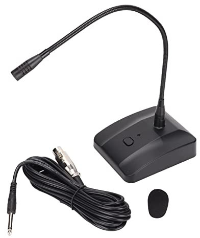 Kabelgebundenes Schwanenhals-Mikrofon, 360 ° Einstellbares Kabelgebundenes Kommerzielles Mikrofon mit Rauschunterdrückung mit XLR-auf 6,35-mm-Kabel für Konferenz- / Netzwerkvorlesung / Rundfunkaufzeic