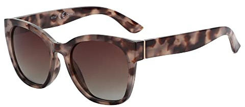 ZENOTTIC Vintage Cat Eye Sonnenbrille für Damen - Polarisiert, Groß, UV400 Schutz, Retro Shades, Designerstil
