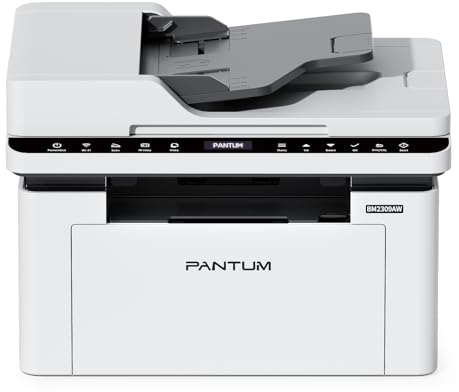 PANTUM BM2309AW Multifunktions-Laserdrucker, Schwarz-Weiß, Drucken Scannen Kopieren 3in1 mit ADF, WLAN &USB, A4, 20ppm, Inklusive 500-Seiten-Starter-Tonerkartusche