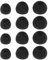 HIOPOIUYT Lot de 12 embouts en silicone pour écouteurs de tailles S/M/L - Embouts souples en caoutchouc souple - Compatibles avec étui
