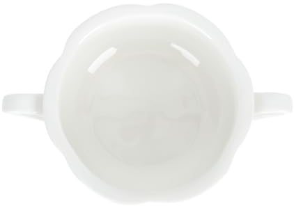 Garneck Bol Saladier Double Anse Céramique Blanche Résistant Chaleur Bol Dessert Fruit Petit Pour Maison Restaurant Hôtel Facile à Nettoyer Et Pratique
