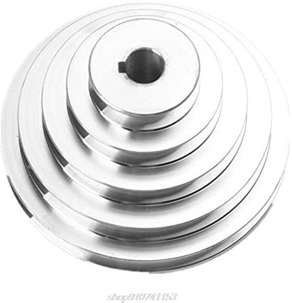Riemenscheiben，Zahnriemenrad Aluminium A Typ 5-Stufenscheibe-Rad 150mm Außendurchmesser für Zahnriemen(16mm)