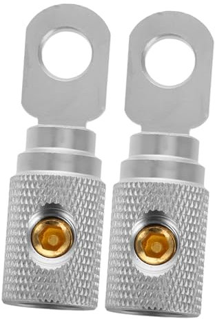 CHILDWEET 2pcs Power Terminal Block for Cars Audio Installation Wire Gauge Connector Screw Terminal Connector Car Wire Battery Screw Ring for Audio Amplifier Input