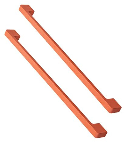 JMCXSM592 2 pezzi Tiretti Armadio lega di alluminio maniglie colorati cameretta bambini Pomello Stile semplice,Manopole Cassetto Maniglione porta Tavolino,Pomolo Mobile (Passo foro 224mm,Arancione)