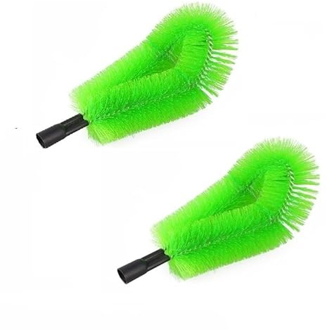 Gutter Cleaning Tools from The Ground，Extendable Guard Cleaner Tool，Roof Gutter Cleaner，Detachable Cleaning Brush and Scoop Roofing Guard, Green head x2