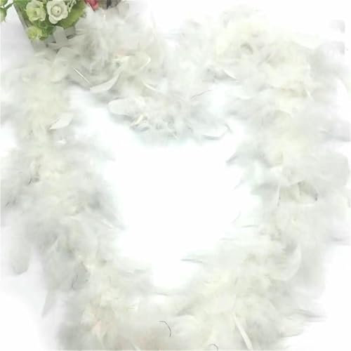 2m Federboa Weihnachtsbaum Dekoration Weiße Federboa Band Federn Kleid Girlande Dekorative Federn Hochzeit Schal-A