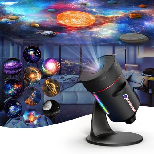 VanSmaGo 2025 Upgraded Star Projector, Planetarium Galaxy Projector for Bedroom Ceiling, Starry Sky Night Light 360 Rotating Nebula with Adjustable Knob and Timer for Kids, Gifts, Room Decor