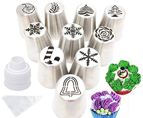 Lot de 41 douilles russes pour pâtisserie, dessert, crème et glaçage - Kit d'outils de décoration de gâteaux