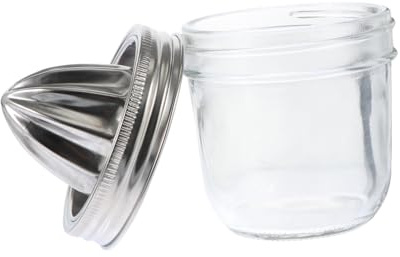 DECOMELODY Presse-citron Et Presse-agrumes Manuel Cuisine Domestique Compatible Bocaux Mason Acier Inoxydable Couvercle Pratique