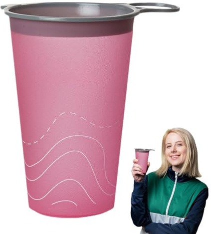 Genérico Tasse pliable : tasse pliable de 200 ml, tasse de voyage en silicone, design de poche | TPU léger, voyage en plein air, verres portables pour le sport, le cyclisme, la randonnée, les voyages
