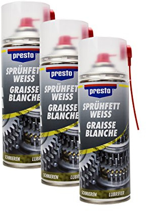 Presto 3X 306352 SPRÜHFETT WEIß SCHMIERMITTEL Metall Kunststoff 400 ml