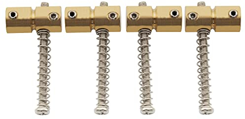 Musiclily Pro 19mm Messing Bass Saitenreiter Saddles für 4-Saiter Precision Jazz Bass (4er Set)