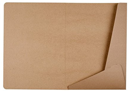 Mappe A4, 2-stg., 2 schräge Klappen, Kraftkarton, braun, unbedruckt - 10er Pack
