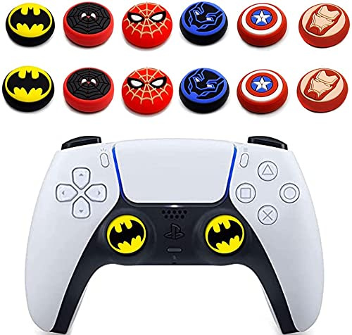 12 Stück Analoger Daumengriff-Stick-Abdeckung, Dualsense Controller Game Remote Joystick Cap, rutschfeste Silikon Griff Schutzhülle für PS5/PS4/Xbox Onee/360/Nintendo Switch PRO