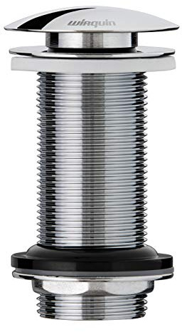 Wirquin 30723416 Bonde de lavabo design sans trop plein Quick-Clac, chromé