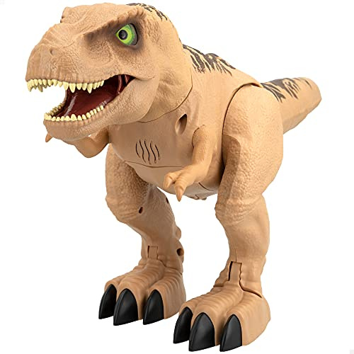 COLORBABY 46679 Dinos interaktiver Dinosaurier mit realistischen Bewegungen und Geräuschen, Dinosaurier T-REX, artikuliert, für Kinder + 3 Jahre, inklusive Batterien