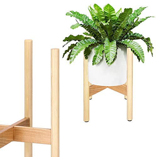 SPRINGOS Blumenständer Blumentopfhalter Holz Pflanzenständer 19 x 19 x 35 cm für Innenräume Skandistyle