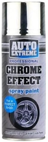 PEBBLE HUG 1x Chrome Effect Gloss Multi-Purpose Aerosol Spray Paint - Fast-Drying, Durable Finish, Versatile Application, Perfect For DIY Enthusiast 400ml (Pack of 1)