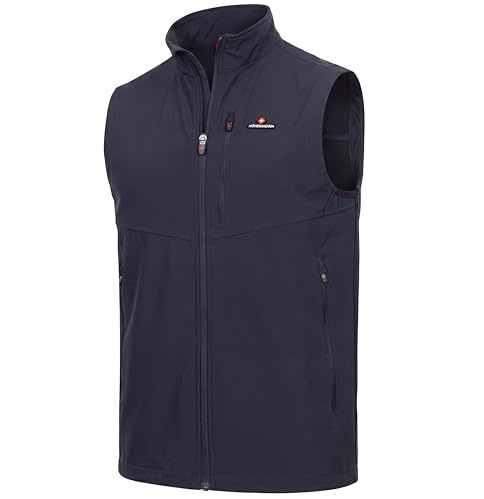 Höhenhorn Allalin - Chaleco Softshell para hombre, para exteriores, para correr, azul oscuro, M