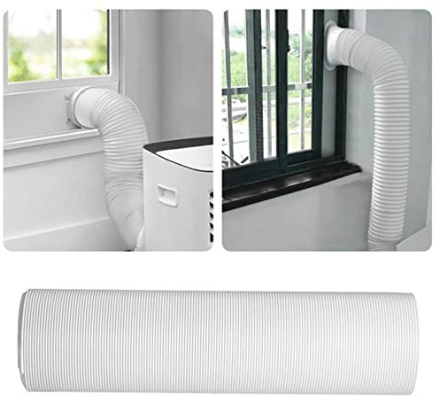 ALINUOYQ Portable Air Conditioner Window Vent Kit, Universal Compatibility, Excellent Sealing Performance, 1.5m/2m 13cm/15cm Exhaust Hose, 3/4 Baffles, Touch Control, Home Use