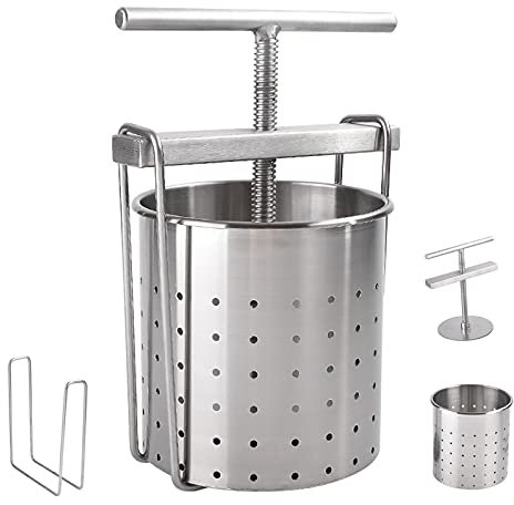 Torchio per Frutta con cestello in Acciaio Inossidabile per la Produzione di Sidro di Mele, Vino e Sidro