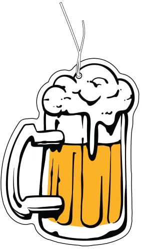 2 x boccali di birra, albero profumato auto divertente, distributore di profumo auto tuning, auto air freshener, ciondolo profumato auto