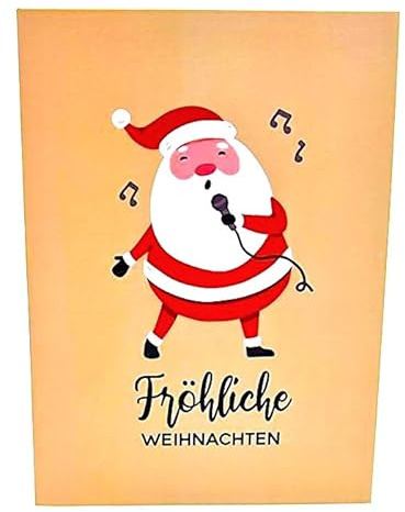 Individualisierbare Grußkarte mit Audio-Aufnahmefunktion Gestalte festliche Grüße mit Songs, Sprachbotschaften, Bildern und deinen persönlichen Worten – die Karte mit Soundeffekt (Santa)