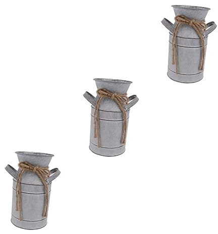 TOPBATHY 3pièces Seau à Fleurs Vintage Décoration Maison Élégante pour Arrangements Floraux Pot à Fleurs pour Salon Et Mariage Accessoire De Jardinage Pratique