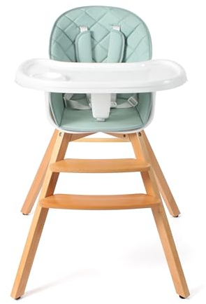 CHIC 4 BABY 332 66 Hochstuhl Fiete, Kinderhochstuhl aus Holz, mint