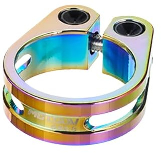 Sattelklemme Fahrrad Sattelstützenklemme 31,8/34,9 mm MTB Sitzrohr Clip Fahrradsattelteile Sattelklemme (Color : 34.9mm Rainbow)