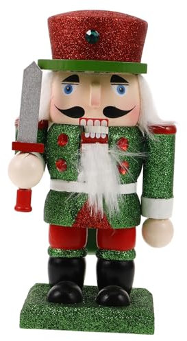 Cabilock Ornement Casse-Noisette Décor Rétro Décorations De Noël Casse-Noisette Figurine De Soldat Casse-Noisette Figurine De Noël Casse-Noisette Déco De Noël en Bois Flanelle