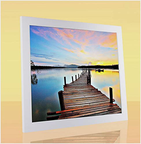 Orion Bilderrahmen Wunschformat kompletter Posterrahmen Puzzlerahmen passend f Bild 36x49 cm Weiss Matt 49x36 cm Hintergrund Weiss