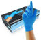 UNIGLOVES CrossGuard Blue Antimicrobial Nitrile Disposable Gloves, Medical-Grade, Puncture and Chemical Resistant, Box of 100 Gloves, Size L