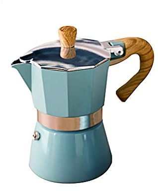 Cafetera de estufa, olla Moka de inducción, cafetera de aluminio for el hogar, máquina de café expreso Mocha, filtro, olla superior for estufa, herramientas de cocina de 150/300ML(300ml)