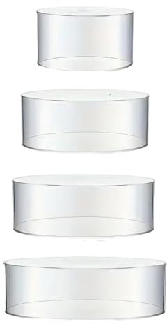 Sharplace 4 Supporti per Torte in Acrilico, Espositore per Cupcake, Supporto Trasparente Riempibile