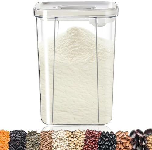 Bssowe 2.8 L Milchpulver Box, Tragbare Milchpulver Aufbewahrungsbox, Frischhaltedosen mit Deckel, Luftdichte Vorratsdosen, mit Löffel, zur Aufbewahrung von Baby Milchpulver, Obst und Lebensmitteln