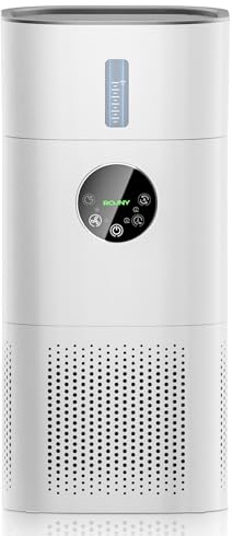 ROUNY 2-in-1 Air Purifier and Humidifier H13 HEPA Carbon Filtration for 20–50㎡ Bedroom Removes Dust Smoke Pollen with 25dB Sleep Mode