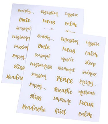 Uonlytech 5blätter Selbstklebende Flaschenetiketten Mit Goldenen Buchstaben Wasserfeste Aufkleber Für Ätherische Öle Praktische Label Tags Zum Beschriften Und Dekorieren Von Flaschen