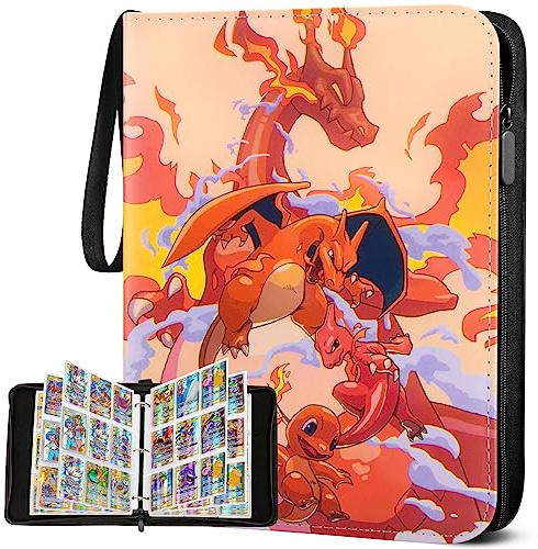 Card Binder for Kids,Trading Card Binder 9 Pocket 50 Pages 900 Cards Capacity,Portable Waterproof PU Card Binder Folder,Collectible Card Album This is the perfect for boys and girls(L900)