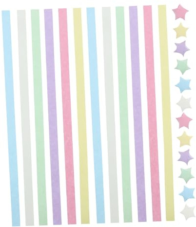 OSALADI Papel De Origami Japonés Estrellas De Papel De Origami Doble Cara 6 Colores Degradado Pastel 540 Unidades Manualidades Bricolaje Decoración Navidad Obsequio