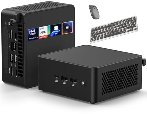ASUS NUC 15 Pro Mini PC, Intel Series 2 Ultra 5 225H (14C/14T, jusqu'à 4,9 GHz), petits ordinateurs de bureau 64 Go de RAM DDR5, SSD PCIe 2 To, GPU Intel Arc 130T, Win 11 Pro, Thunderbolt 4, WiFi 7