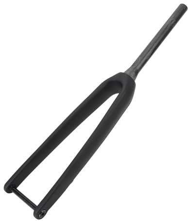 OKOVO Fahrrad-Vordergabel, 3K T800 Kohlefaser, 100 x 12 mm Steckachse, 1-1/8 Zoll Durchmesser, 45 mm Offset, flache Scheibenbremse (Matt)