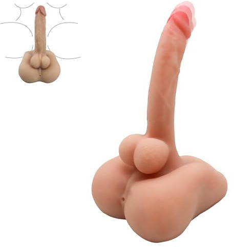 QgLust 2 in 1 Realistischer Masturbatoren MäNnertorso Masturbator Homosexuell Dildo Masturbieren für Männer Analdildos Butt Plug Analplug Gay Sexspielzeug für die Männer Frauen Solo