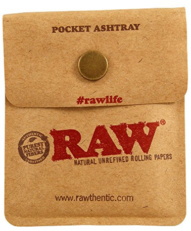 Raw Brand Pocket Lined Ash Tray Box of 10 Individual Ashtrays