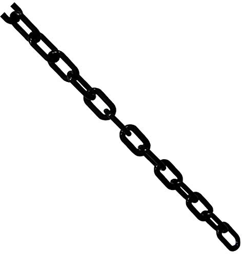 Kunststoffkette, Kunststoff-Absperrkette, Glieder-Parkplatzsperre, verschiedene Farben, Kunststoffkette, Sicherheit, für dekorativen Gartenzaun, 6 mm x 5 m (5 Farben), schwarz