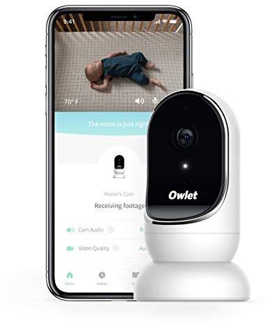 Owlet Cam 1 Baby Monitor with Camera and Audio - HD Video - Night Vision - iOS and Android Compatible - White