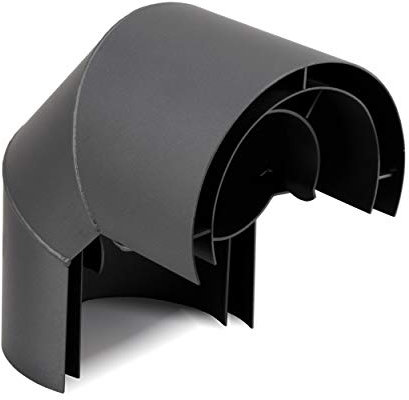 LANZZAS Tuyau de poêle à granulés - Protection contre la chaleur - Coudé au-dessus - Diamètre DN Ø 80 mm - Couleur : gris fonte - Protection contre les radiations pour poêles à granulés