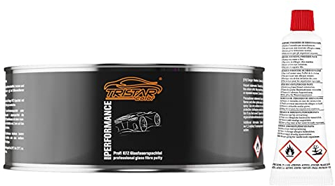 TRISTARcolor 1 KG Glasfaserspachtel Polyesterspachtel Füllspachtel Feinspachtel & Härter 2K