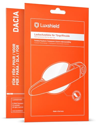 Luxshield bil dörrhandtag skyddsfilm infällt grepp för Dacia Sandero 3 (III) DJF I 2021-2026 - repskydd, lackskyddsfilm - transparent glansig